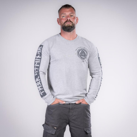 Thor Steinar Pánske Tričko Dlhý Rukáv - melange