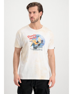 Alpha Industries Pánske Tričko  NOSE ART - Vintage White