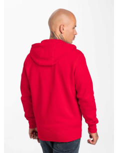 Pitbull West Coast Pánska Mikina s kapucňou na Zips Small Logo - červená 2
